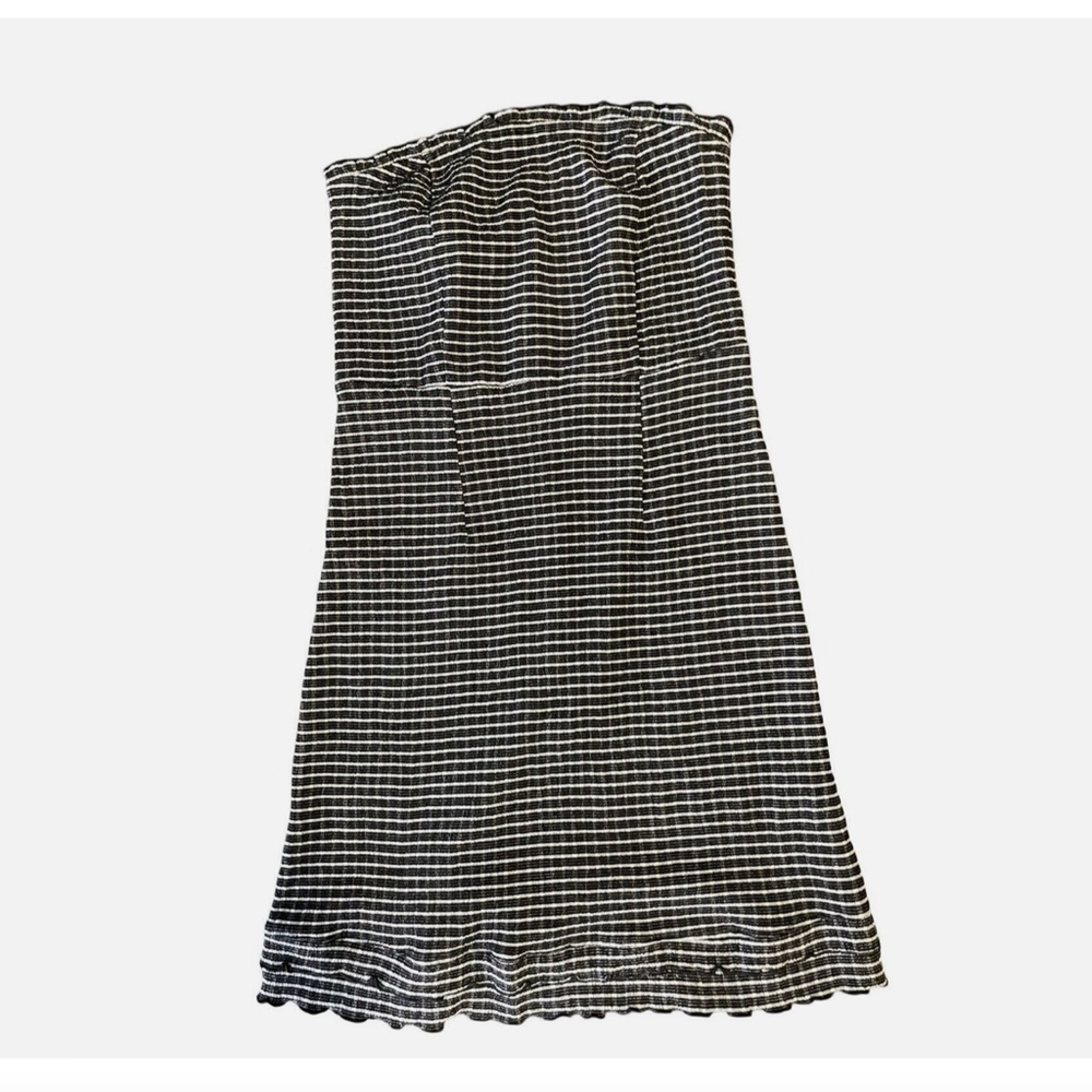 TOPSHOP | Striped Black & White Dress Strapless Women’s Size 8